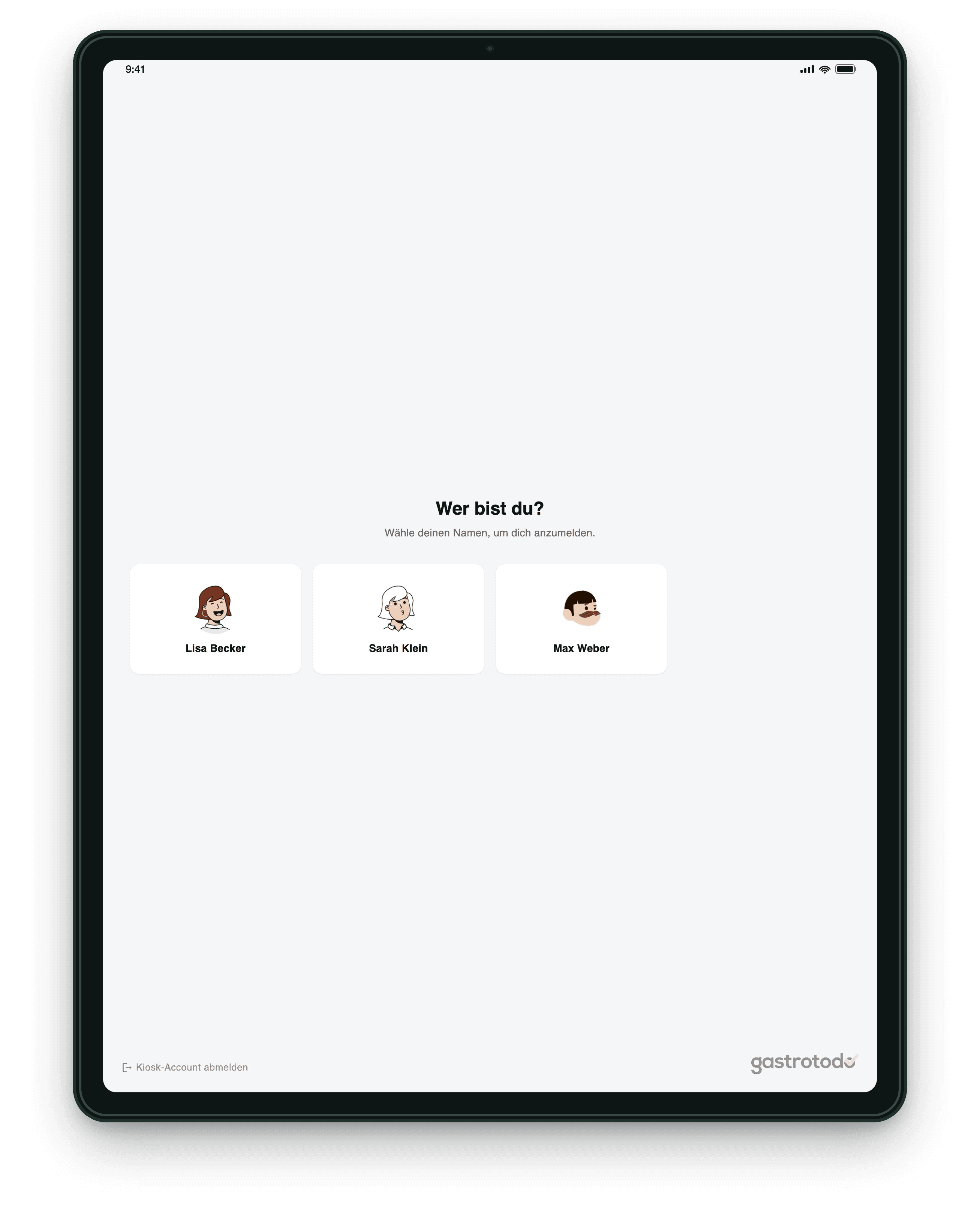 Kiosk-Modus am Tablet